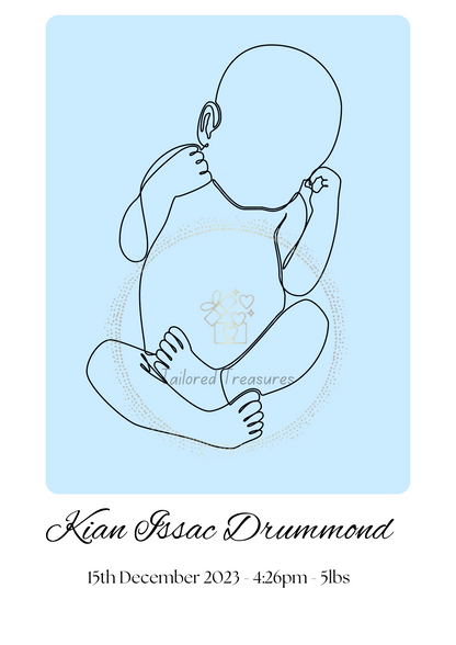 Baby Boy Sketch Decor